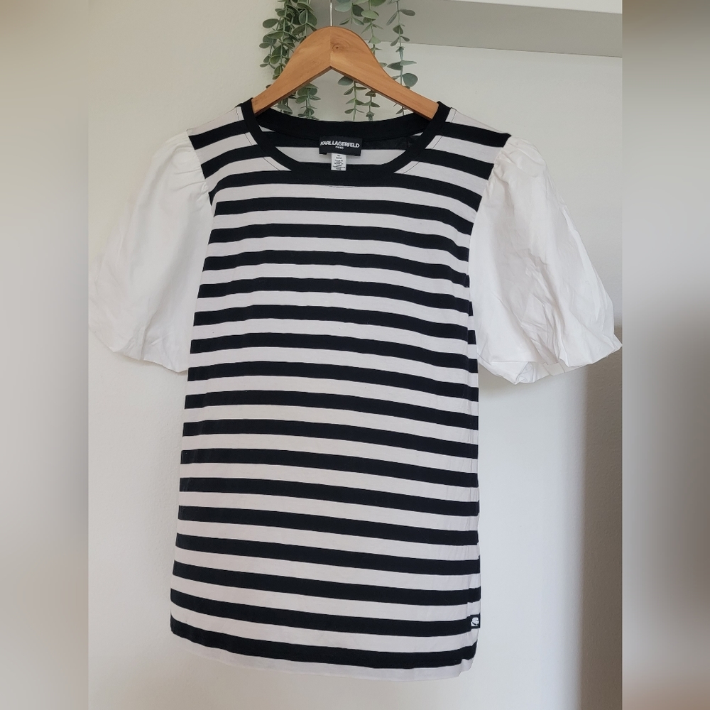 KARL LAGERFELD puff sleeve top shirt